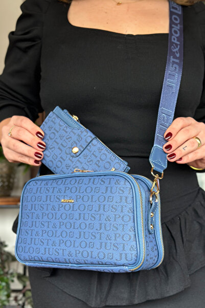 Just Polo Long Strap 5 Compartment Special Series Women's Crossbody Messenger...