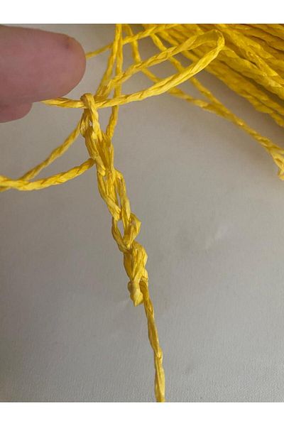 VATOL Paper Rope, Knitting Rope Used for Kraft Products, Bag Rope, Yellow Paper Rope