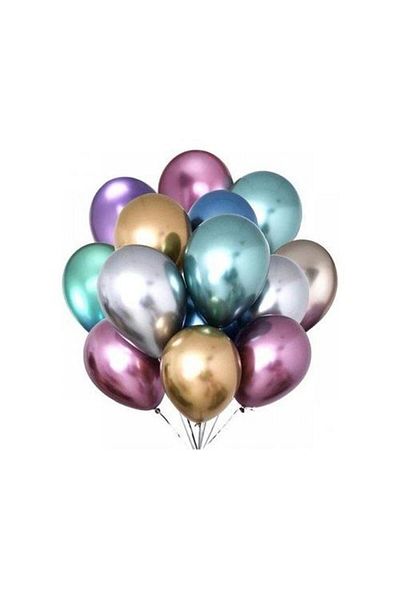 BalonEvi 12" Chrome Mixed 50 Balloon - Balonevi