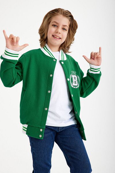 SELF CONTROL Детско университетско яке с B бродерия SC College Jacket