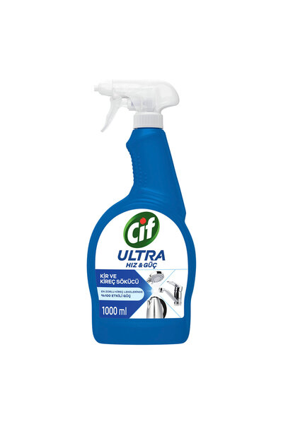 Cif Ultra Hız & Güç Kireç Sökücü Sprey Leke ve Kir Çıkarıcı Banyo 1000 Ml