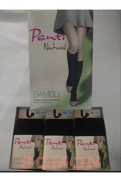 Penti Чорапи с черни бамбукови панталони, 12 броя