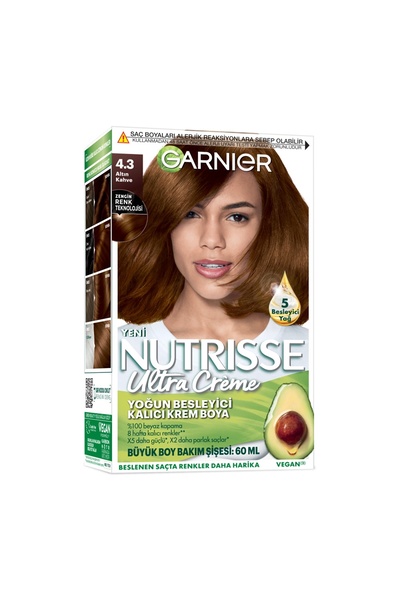 Garnier Saç Boyası Nutrısse Ultra Creme Altın Kahve 43-