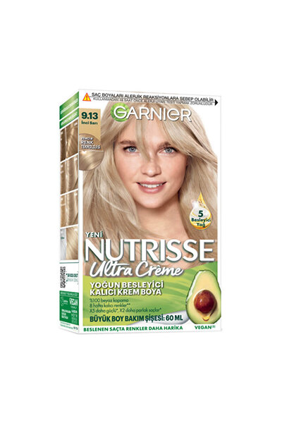 Garnier Nutrisse Yoğun Besleyici Kalıcı Krem Saç Boyası - 9.13 İnci Sarı - 160 ml