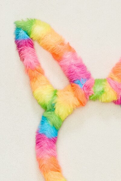 Fulla Moda Λούτρινη πόρπη με στέμμα με αυτιά κουνελιού