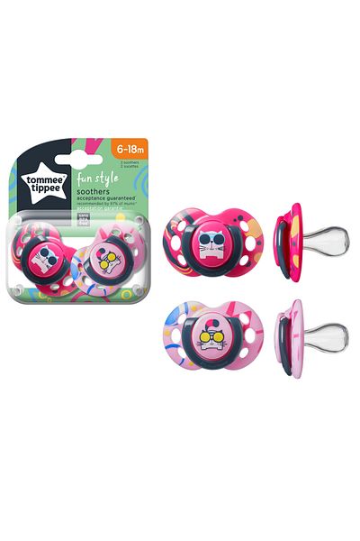 tommee tippee Double Fun Baby Pacifier 6-18 Months Assorted