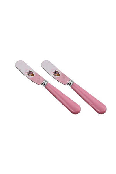 Rooc Pembe Spreader Desenli İkili Peynir Kesme Bıçağı