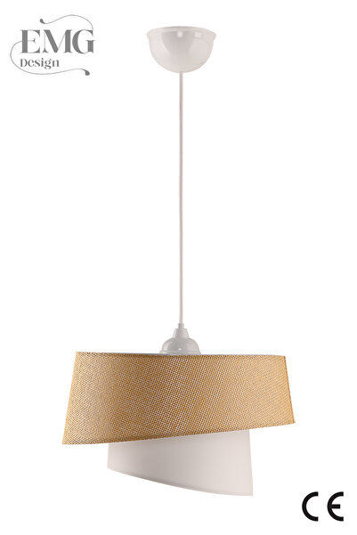 Emg DesiGn Manolya Modern Kumaş Başlıklı 2 Katlı Yatak Odası Çocuk Odası Salon Mutfak Hol Avize