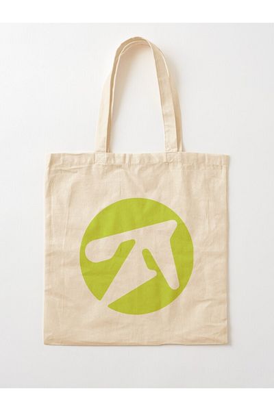 w house Gusseted Cloth Shoulder Bag 15370 - aphex twin alternative style logo in green