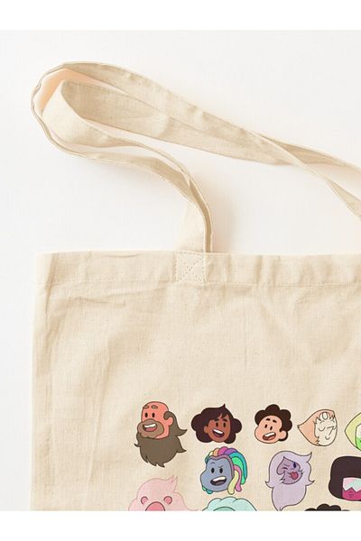 w house Gusseted Cloth Shoulder Bag 13025 - Steven Universe: Heads