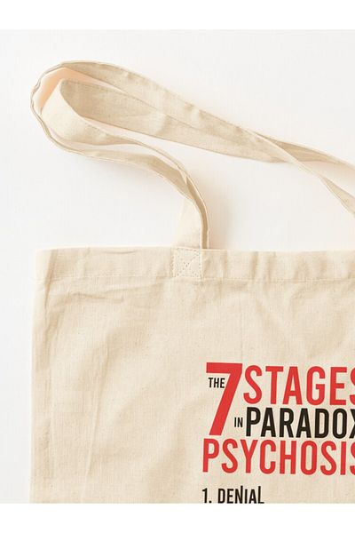 w house Gusseted Cloth Shoulder Bag 03613 - UMBRELLA ACADEMY 2: THE 7 STAGES IN PARADOX PSYCHOSIS (WHITE)
