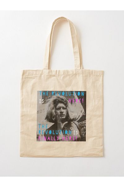 w house Gusseted Cloth Shoulder Bag 02612 - Sylvia Rivera- The Revolution is Finally Here!