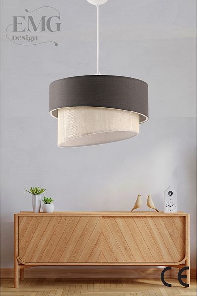 Emg DesiGn Magnolia Modern Fabric Headboard 2-Tier Bedroom Children's Room Living Room Kitchen Hallway Chandelier