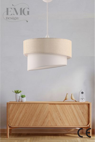 Emg DesiGn Magnolia Modern Fabric Headboard 2-Tier Bedroom Children's Room Living Room Kitchen Hallway Chandelier