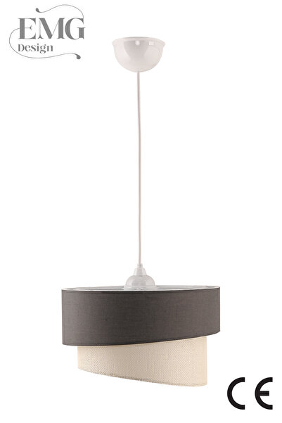 Emg DesiGn Manolya Modern Kumaş Başlıklı 2 Katlı Yatak Odası Çocuk Odası Salon Mutfak Hol Avize