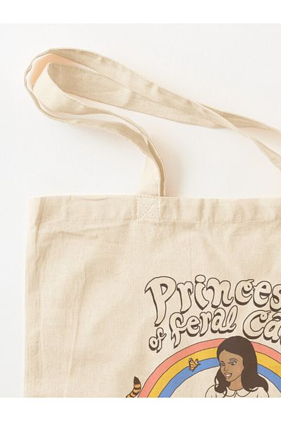 w house Gusseted Cloth Shoulder Bag 20068 - Princess Of Feral Cats 2