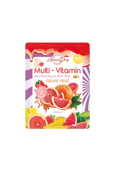 Grace Day Multivitamin Grapefruit Intensive Moisturizing Sheet Mask Grace Day GraceFruit Sheet Mask (Vegan Mask)