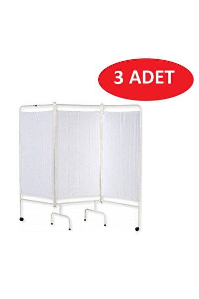 BekLife 3 Katlı Paravan Revir Katlanır Paravan Hastane Muayene Paravanı 3 ADET