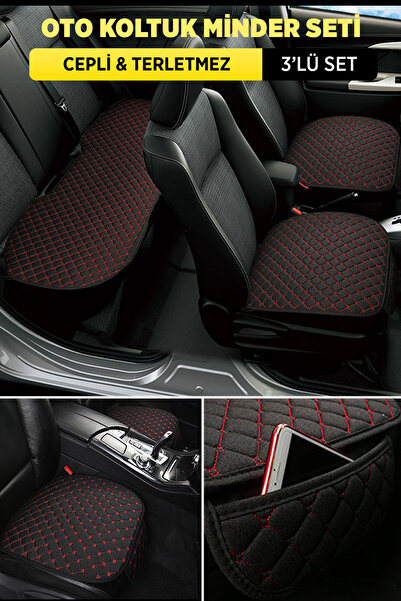 TORPEDO طقم وسائد مقعد السيارة بجيب من الريش التايلاندي - غطاء حماية مقعد مضا...