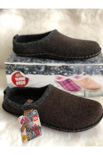 GEZER Women's Wool Felt Non-Slip Sole Ultra Quiet and Lightweight Home Slippers