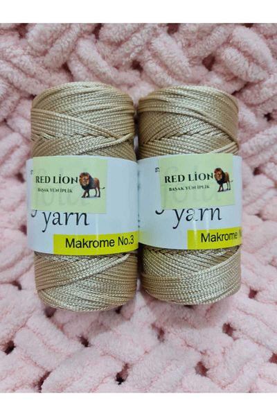 RED LİON 2 Pieces 100 gr 3 No.2mm Polyester Macrame Knitting Thread Supla Bag Wallet Made Crochet No 3 Dur