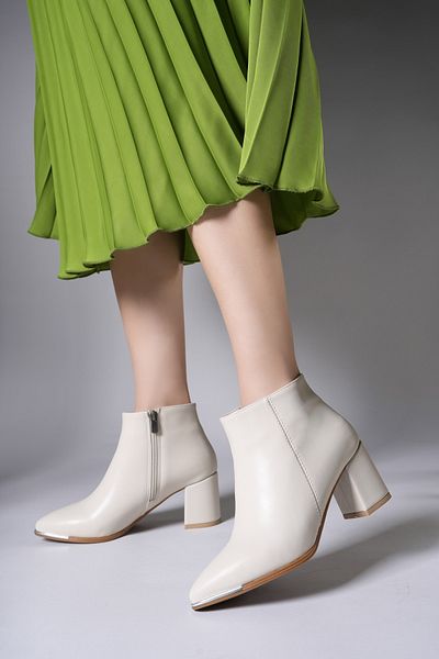 Riccon Yalesari Women's Boots0012860 Beige Skin