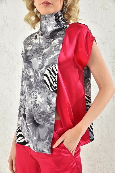 PleasureOfSilk Μπλούζα Dilosh Silk Zebra
