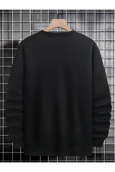 Mythologie Φούτερ Unisex Black Wake Print Crew Neck