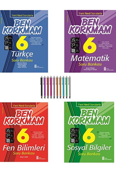 paraf yayınları 2024 ATA Güncel Müfredat 6.Sınıf Ben Korkmam Tüm Dersler 4 Ki...