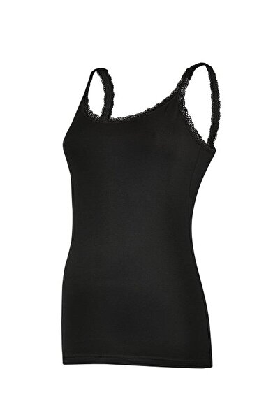 YILDIZ 6 штук зіркових лікраних тонких мереживних майок на бретельках, чорні ...