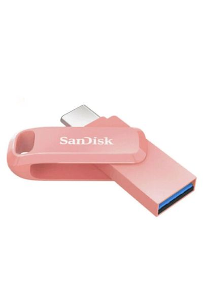 SanDisk محرك أقراص مزدوج للغاية سعة 256 جيجابايت من النوع C USB 3.1 ذاكرة فلاش SDDDC3-256G-G46PC كهرمان