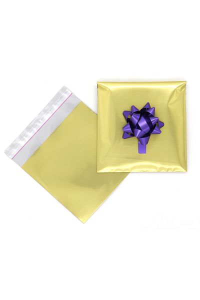 reprodesign 7X9 Gold Luxury Banded Matte Metalized Gift Package (50 Pcs)