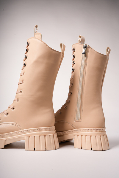 Riccon Tuilinnel γυναικείες μπότες πάνω από το γόνατο 00121402 Γυμνό δέρμα