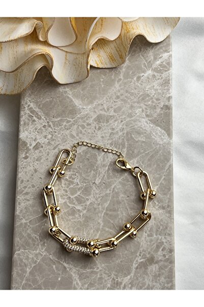 Hazel Accesories Çelik Vip Serisi Kalın Taşlı Tiffany Bileklik