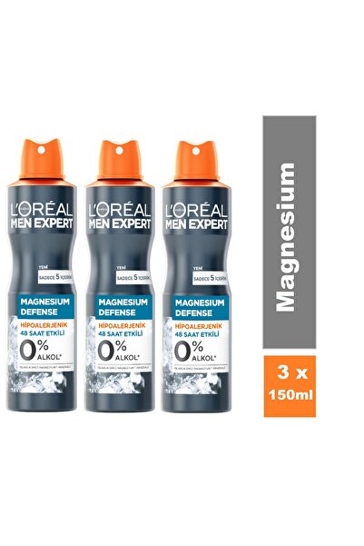 L'Oreal Paris Men Expert Magnesıum Defense Hıpoalerjenik 48 Saat Etkili Deodo...