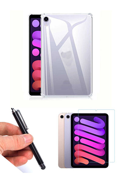 Nezih Case Apple Ipad Mini 2021 6. Nesil Uyumlu Airbagli Anti Shock Şeffaf Si...