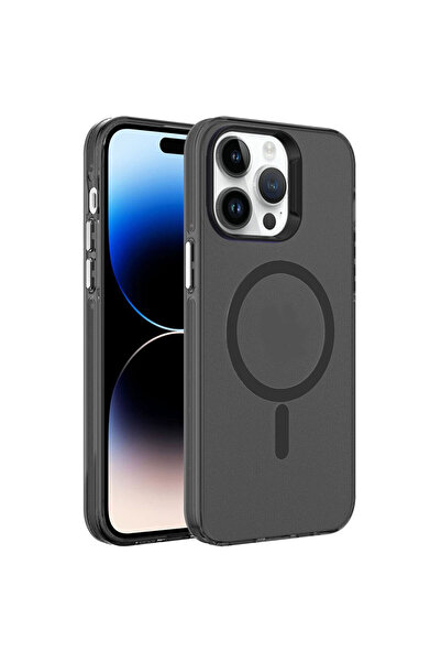 Nezih Case Apple iPhone 14 Pro Uyumlu Magsafe Şarj Özellikli Buzlu Transparan...
