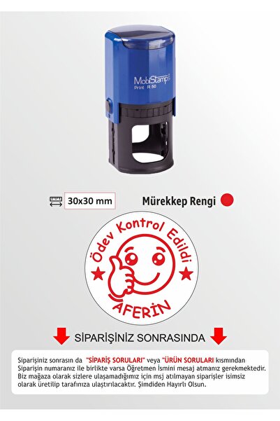 AYSACOPY Yuvarlak Öğretmen Kaşesi - ÖDEV KONTROL EDİLDİ