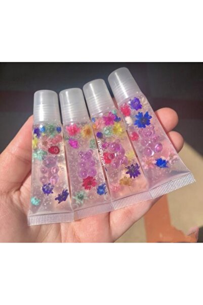 hbtasarim Lipgloss mini set jelibon ayıcık çiçekli 4 lü set