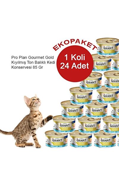 Gourmet Kıyılmış Ton Balıklı Kedi Konservesi 24 Adet