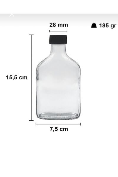 Cold Brew Bottle 200 ml Label Printed 10 Pieces with Aluminum Lid - Coffee Bottle