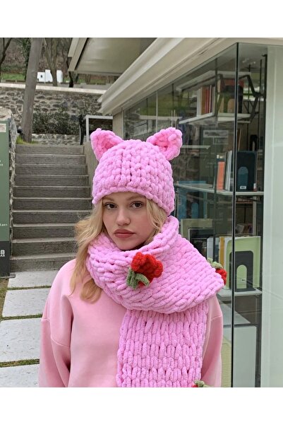 Woman Store Peluş Ayı Bere puffybearmavi