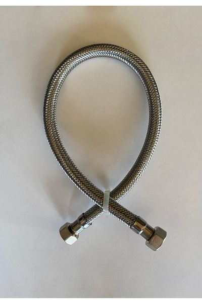 fourB 3/8-3/8 50cm Toilet Seat Steel Connection Hose