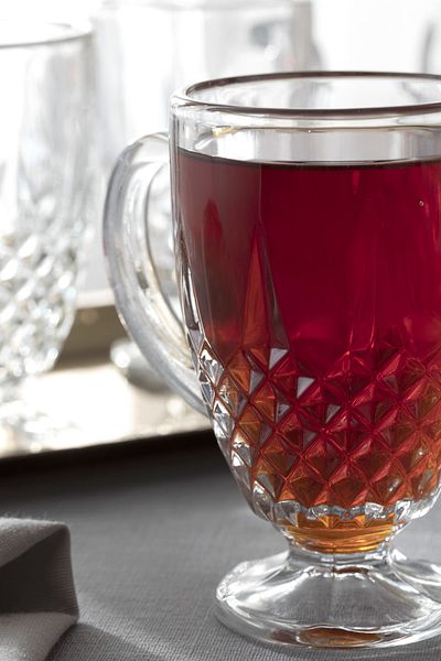English Home Rich Glass 4-Piece Tea Cup with Handle 150 Ml Transparent