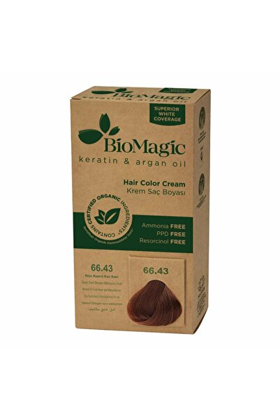 KABAŞ E-TİCARET Biomagic Doğal Saç Boyası Koyu Kumral Kızıl Bakır No: 66.43