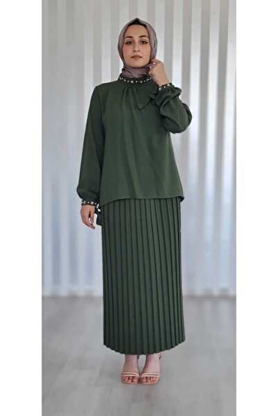 RABİA STORE İNCİ DETAY KREP KUMAŞ ETEKLİ TAKIM