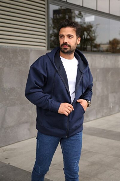 CMZ COLLECTİON Cmz 2 الموضوع سترة واحدة الأزرق الداكن