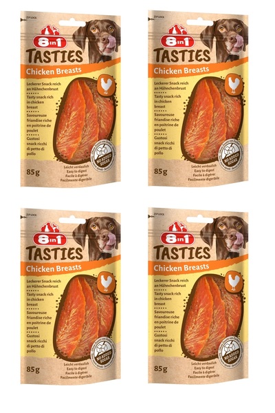 8in1 Tasties Chicken Breasts Tavuk Göğsü Köpek Ödülü 85 Gr. X 4 Adet