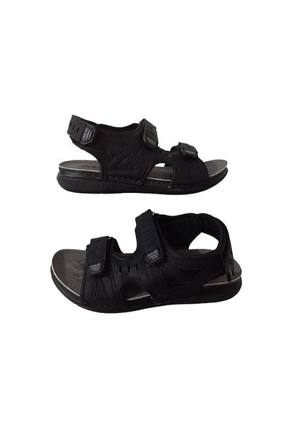 ALC Ανδρικά σανδάλια Eren Black Comfortable Velcro με ρυθμιζόμενη σόλα