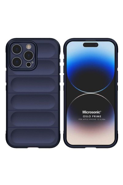 Microsonic Apple iPhone 15 Pro Max Case Oslo Prime Navy Blue